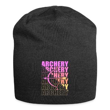 Bogensport Bogenschütze Bogenschießen Pfeil Bogen - Jersey-Beanie - Anthrazit - Vorne