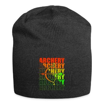 Bogensport Bogenschütze Bogenschießen Pfeil Bogen - Jersey-Beanie - Anthrazit - Vorne