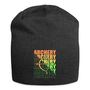 Bogensport Bogenschütze Bogenschießen Pfeil Bogen - Jersey-Beanie - Anthrazit - Vorne