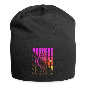 Bogensport Bogenschütze Bogenschießen Pfeil Bogen - Jersey-Beanie - Schwarz - Vorne
