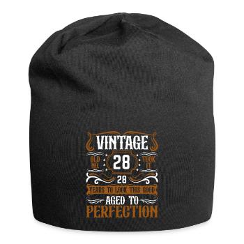 28th Birthday Vintage Retro - Jersey Beanie - black - Front