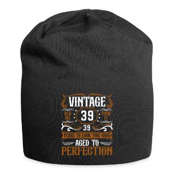 39. Geburtstag Vintage Retro - Jersey-Beanie - Schwarz - Vorne