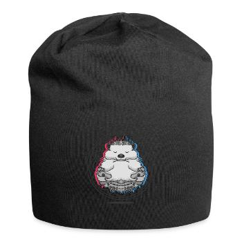 Namaste Hedgehog Mandala Lotus Meditation Hedgehog - Jersey-Beanie - Schwarz - Vorne