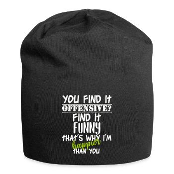 You Find It Offensive I Find It Funny - Bonnet en jersey - noir - Devant