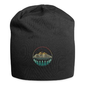 Montagne, Forêt, Camping, Géocaching, Randonnée pédestre, Chasse, Plein air - Bonnet en jersey - noir - Devant
