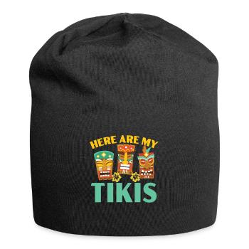Voici mes Tikis Hawaiian Luau Party Tik - Bonnet en jersey - noir - Devant