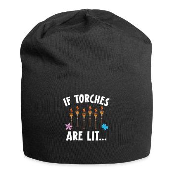 Quand les torches brûlent le Tiki hawaïen Luau Party - Bonnet en jersey - noir - Devant
