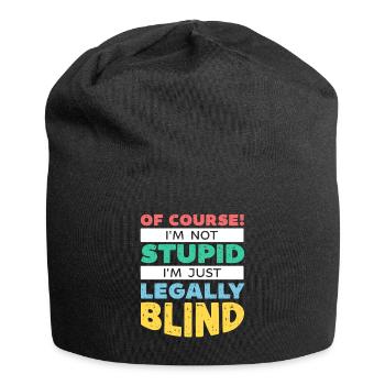Braille-Schrift Blinde Blindheit Bewusstsein - Jersey-Beanie - Schwarz - Vorne