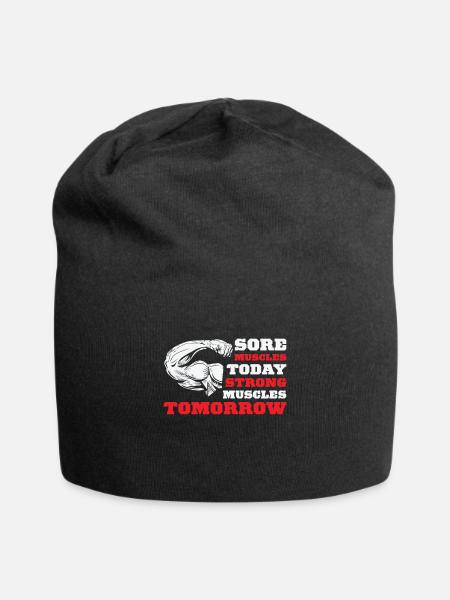 Douleurs musculaires Fitness Musculation Haltérophiles - Bonnet en jersey - noir