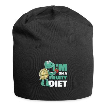 Turtle Strawberry Fruit Diet Wildlife Pet Owner - Jersey Beanie - black - Front