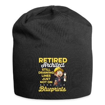Architekt im Ruhestand Architektur im Ruhestand - Jersey-Beanie - Schwarz - Vorne