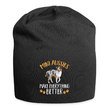 Miniature Australian Shepherd - Jersey Beanie - black - Front