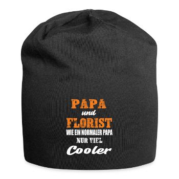 Papa und Florist - Jersey-Beanie - Schwarz - Vorne
