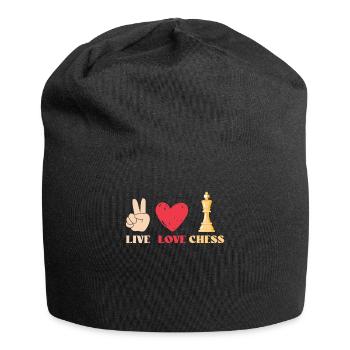 Funny Chess saying Design - Jersey Beanie - black - Front