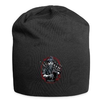Dudelsackspieler schottischer Bagpipe-Musik - Jersey-Beanie - Schwarz - Vorne