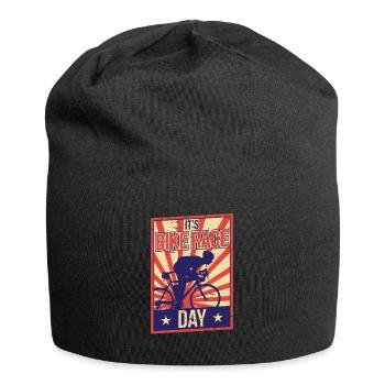 It's the day of the bike race bike race bike race - Jersey Beanie - black - Front