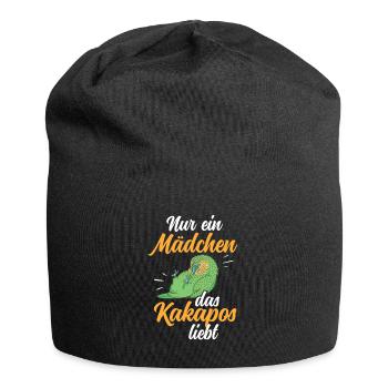 Kakapo nur ein Mädchen Papagei Kakapo - Jersey-Beanie - Schwarz - Vorne