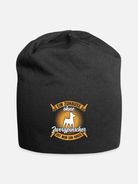 Ohne Zwergpinscher nur ein Haus Rehpinscher - Jersey-Beanie - Schwarz