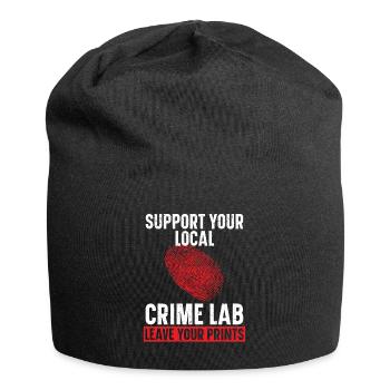 Soutenez votre laboratoire criminel local Hinterl - Bonnet en jersey - noir - Devant