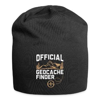 Official Geocache Finder Geocacher Geocaching - Jersey Beanie - black - Front