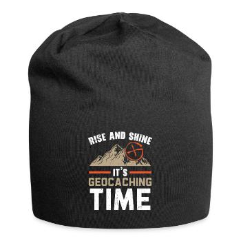 Get up and shine, it's geocaching time Geocac - Jersey Beanie - black - Front
