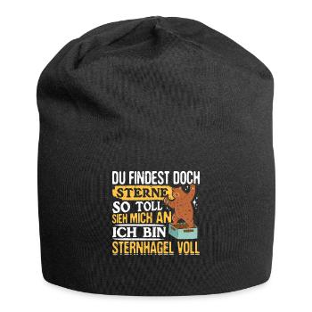 Sieh mich an, ich bin Sternhagel voll! Lustiges - Jersey-Beanie - Schwarz - Vorne