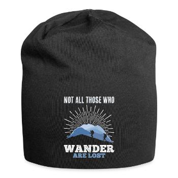 Wanderer Nicht alle die wandern verlaufen sich - Jersey-Beanie - Schwarz - Vorne