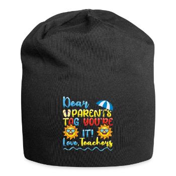 Bye School Out Happy Last Class For Teacher - Jersey Beanie - black - Front