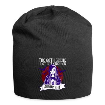 #Babybat - Baby Bat Gothic Goth Grufti Spruch - Jersey Beanie - black - Front