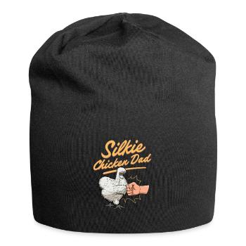 Silkie Chicken Dad Poulet chinois en soie - Bonnet en jersey - noir - Devant