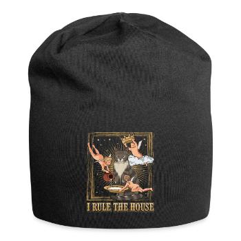 Cats I rule the house Cat lovers - Jersey Beanie - black - Front