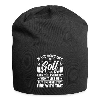 Design de golf parfait - Bonnet en jersey - noir - Devant