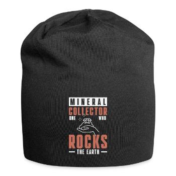 Mineral collector One who rocks the earth - Jersey Beanie - black - Front
