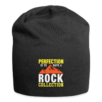 Perfection is having a stone collection - Jersey Beanie - black - Front