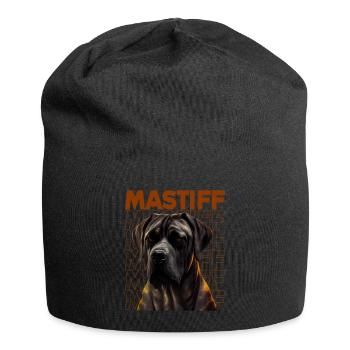 Dogge Doggen Hund Hunde Deutsche Dogge - Jersey-Beanie - Schwarz - Vorne