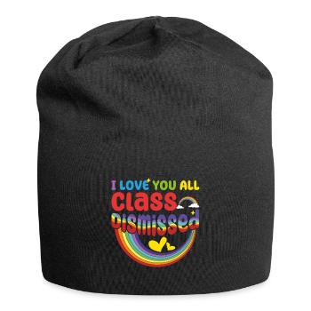 Bye School Out Happy Last Class Dismissed Teacher - Jersey Beanie - black - Front