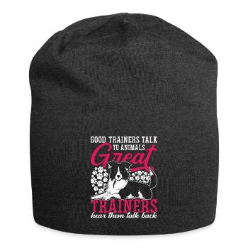 Animal Trainer Good Trainers Talk To Zookeeper - Jersey Beanie - charcoal grey - Front