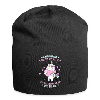 Aramsamsam Guli Gulli Kinderlied Einhorn - Jersey-Beanie - Schwarz - Vorne