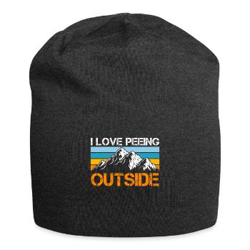 Bergsteiger lustig Peeing outside Naturburschen - Jersey-Beanie - Anthrazit - Vorne