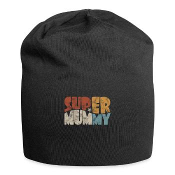 Super Mummy for the best mom in comic style - Jersey Beanie - black - Front