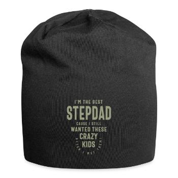Crazy Kids Step Dad, Still the Best Grandpa - Jersey Beanie - black - Front