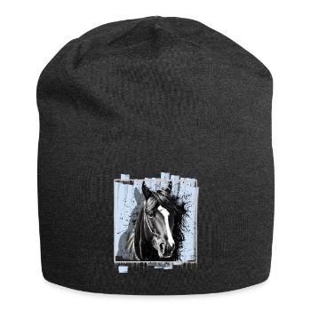 Horse - Jersey Beanie - charcoal grey - Front
