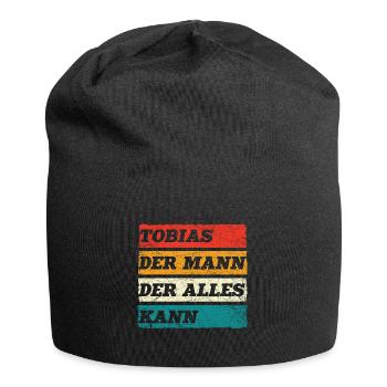 Tobias Der Mann Der Alles Kann Vorname Tobias - Jersey-Beanie - Schwarz - Vorne