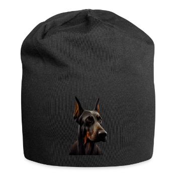 Dobermann Dobermänner Hund Hunde Welpe Dobermann - Jersey-Beanie - Schwarz - Vorne