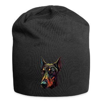 Dobermann Dobermänner Hund Hunde Welpe Dobermann - Jersey-Beanie - Schwarz - Vorne