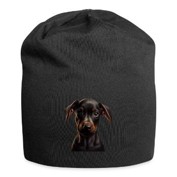 Dobermann Dobermänner Hund Hunde Welpe Dobermann - Jersey-Beanie - Schwarz - Vorne