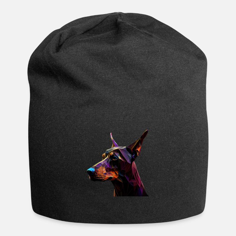 Dobermann Dobermänner Hund Hunde Welpe Dobermann - Jersey-Beanie - Schwarz