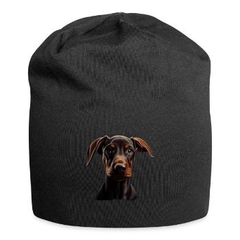 Dobermann Dobermänner Hund Hunde Welpe Dobermann - Jersey-Beanie - Schwarz - Vorne