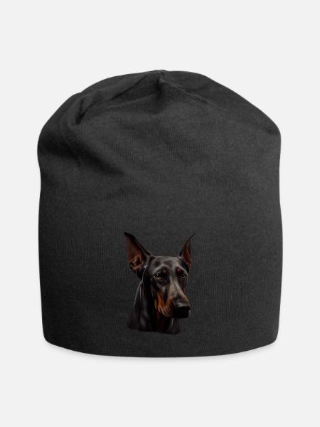 Doberman Dobermans Dog Dogs Puppy Doberman - Jersey Beanie - black