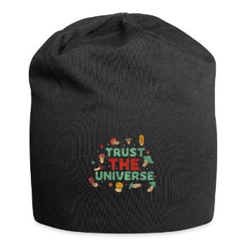 Trust The Universe Hippie Mushroom - Jersey Beanie - black - Front